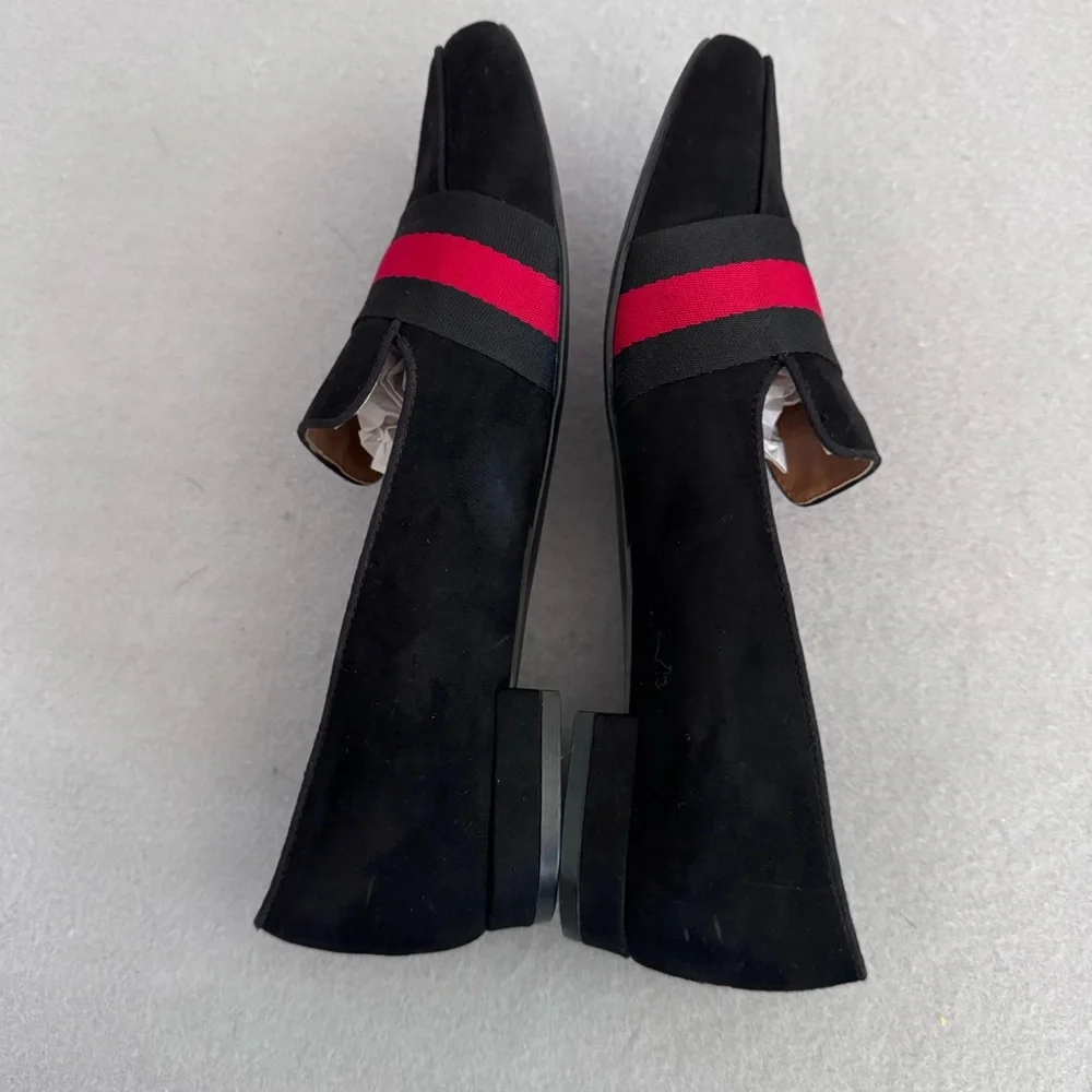 Madden Girl Black Tailored Loafer Flats - Picture 4 of 9